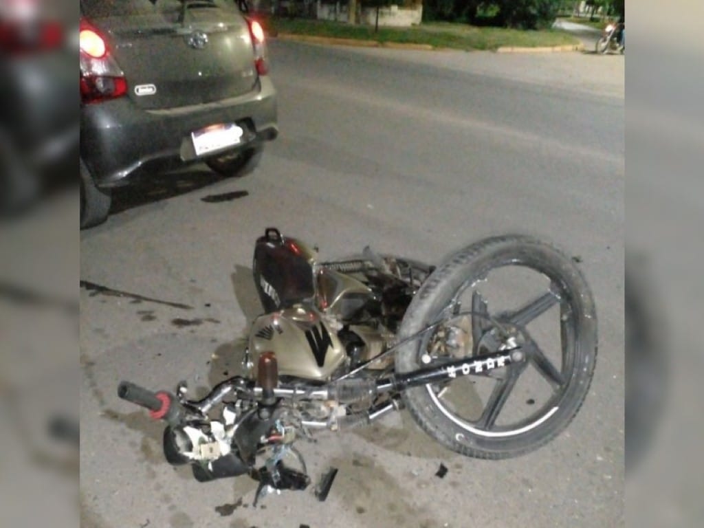 San Cristóbal Un joven motociclista herido gravemente