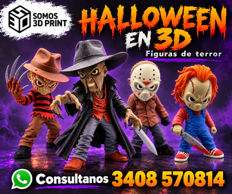 Halloween en 3D con calabaza y fantasmas (copia)
