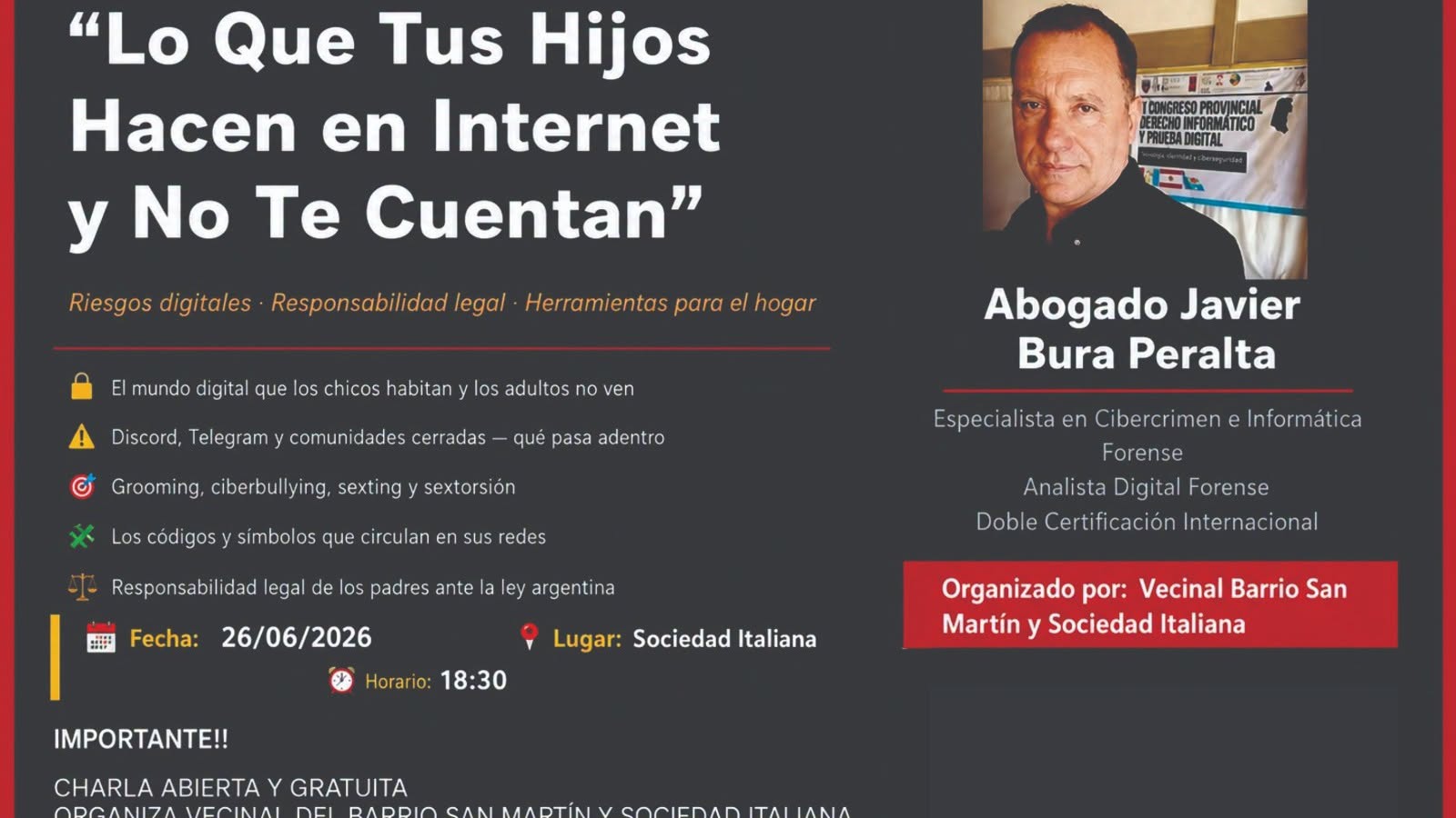 Charla Gratuita.
