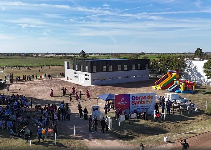 San Guillermo inauguró un nuevo Salón de Usos Múltiples en Pueblo Viejo