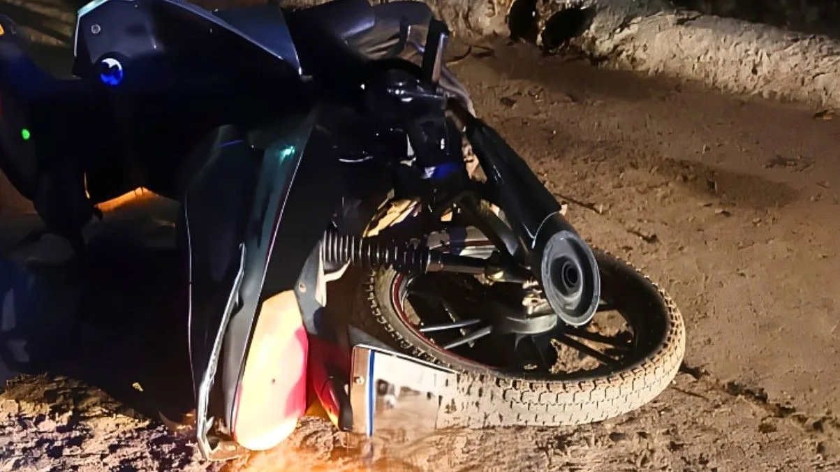 Accidente de motociclista en Pueyrredón e Hipólito Yrigoyen en San Cristóbal