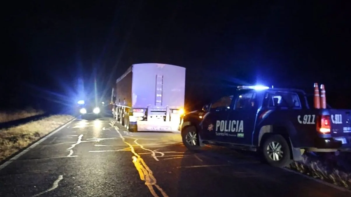 Camiones involucrados en el choque en cadena sobre la Ruta Provincial 2
