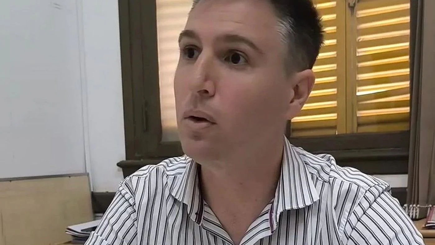 El concejal Pablo Bonacina, durante la entrevista en el Concejo