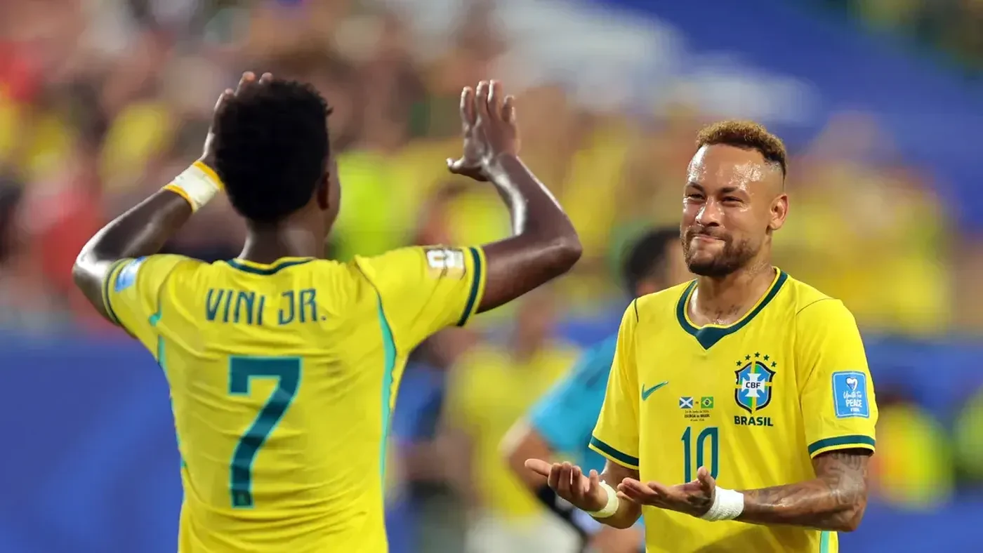 Vinicius Jr. marcó un doblete y Neymar tuvo su debut en el Mundial. (Foto: Reuters).