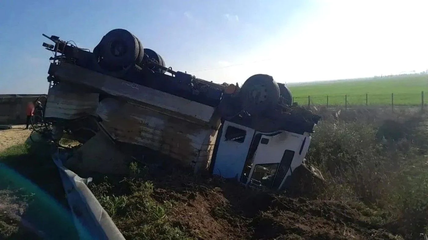 El camión volcó en la Ruta Provincial 10 de Santa Fe.