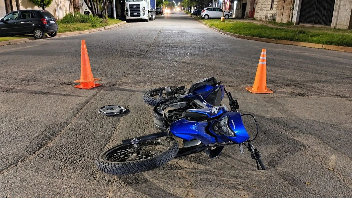 Imagen ilustrativa de la noticia: Ceres: un motociclista resultó herido y el automovilista se retiró del lugar
