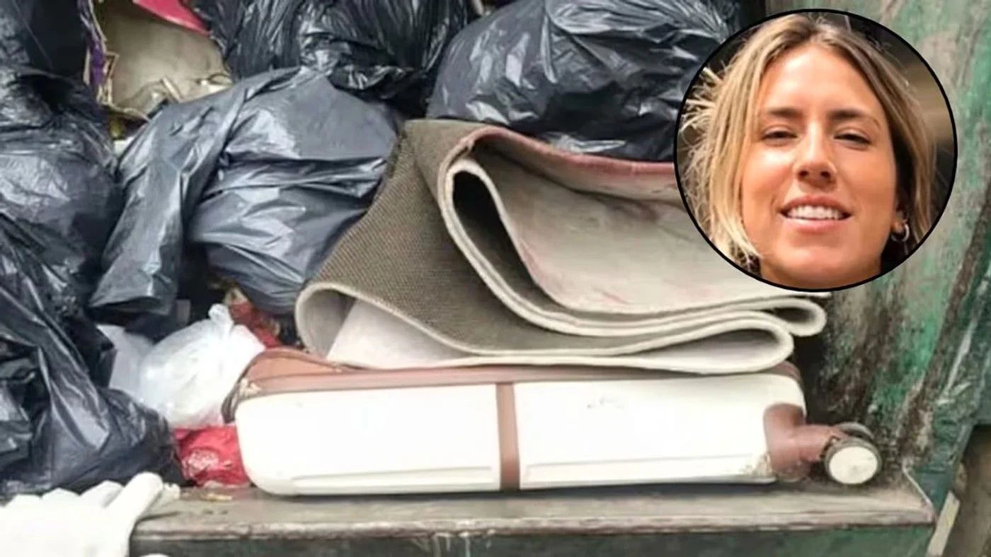 La valija con manchas de sangre que encontraron recolectores de basura en Córdoba: investigan si pertenecen a Daniela Villalba. Foto: gentileza El Doce.