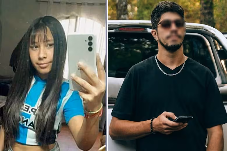 Agostina Vega y Claudio Barrelier, el detenido y sospechoso