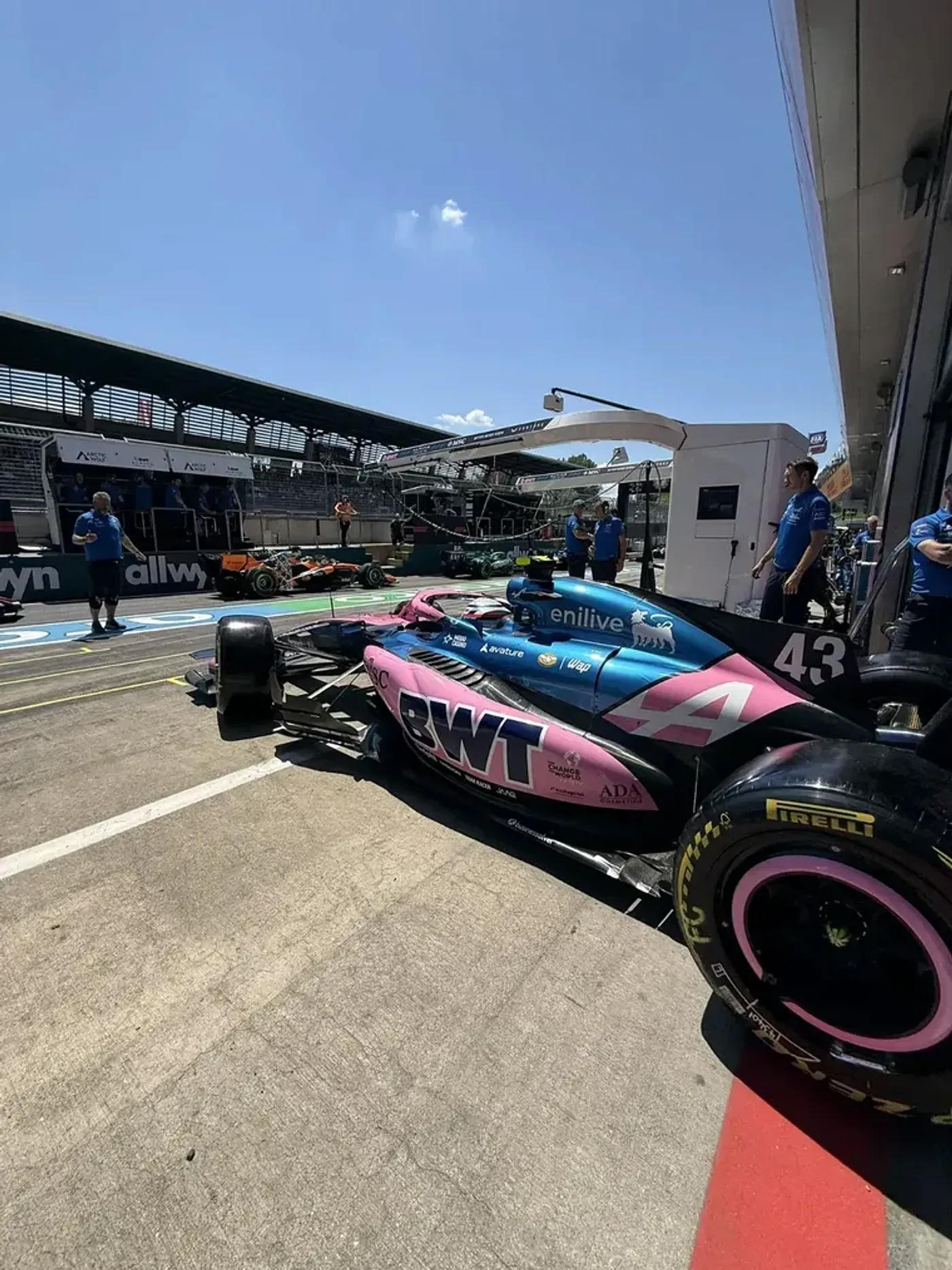 Franco Colapinto terminó 8° en la FP1 del GP de Austria. X @AlpineF1Team