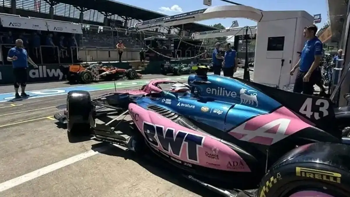 Franco Colapinto terminó 8° en la FP1 del GP de Austria. X @AlpineF1Team