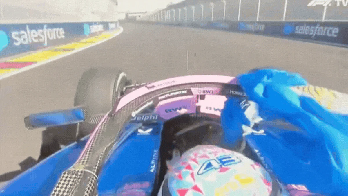 El argentino protagonizó el curioso momento tras el final del Gran Premio de España, donde culminó séptimo tras un gran rendimiento.