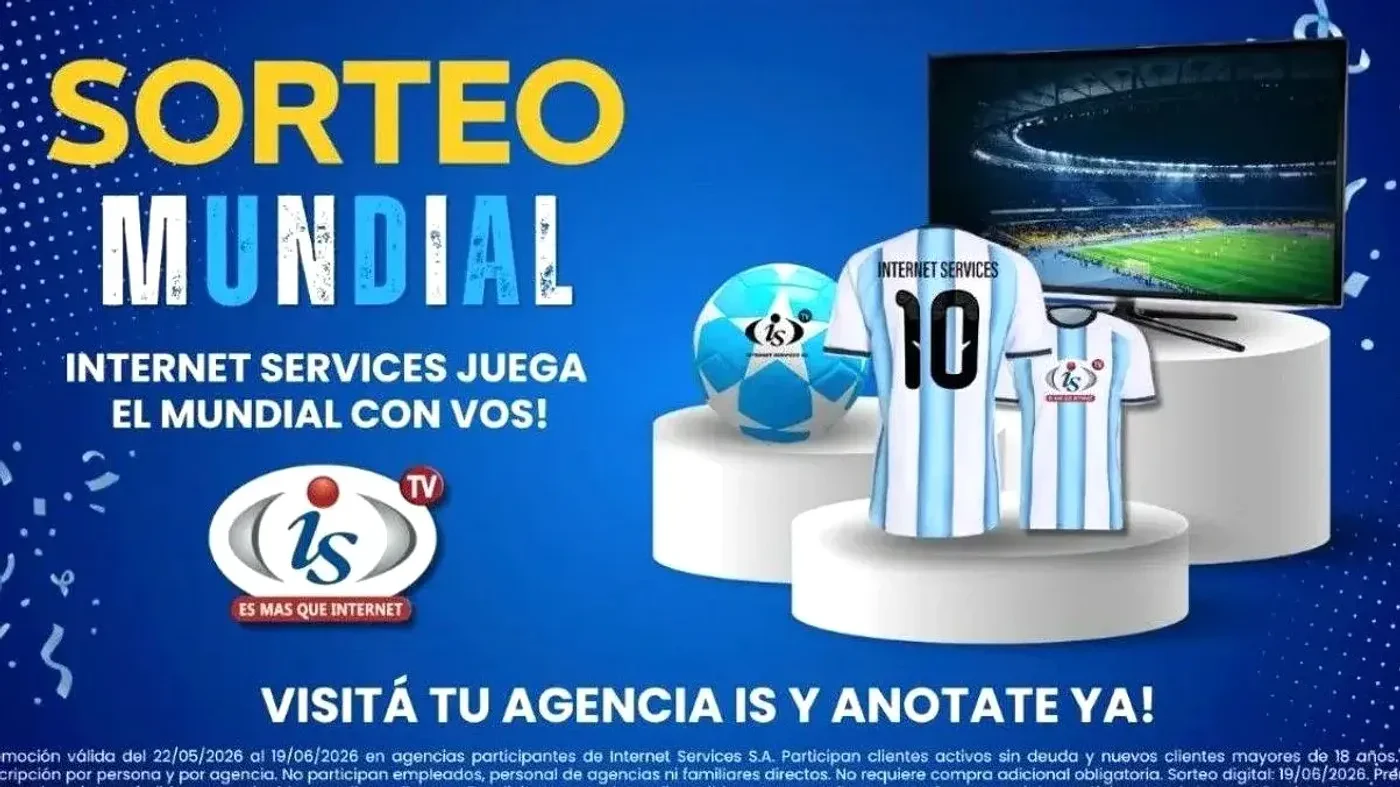 Sorteo de Internet Services para el Mundial con premios como una TV de 42 pulgadas y artículos de la selección.