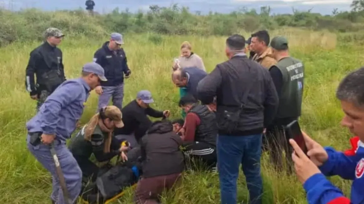 El rescate de Blanco en el monte chaqueño. (Foto: gentileza Diario Chaco)