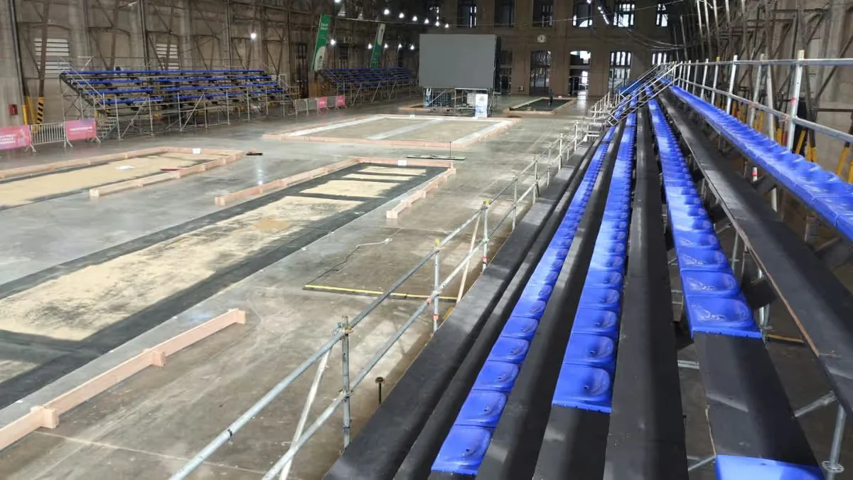 La cancha de bochas en Santa Fe.