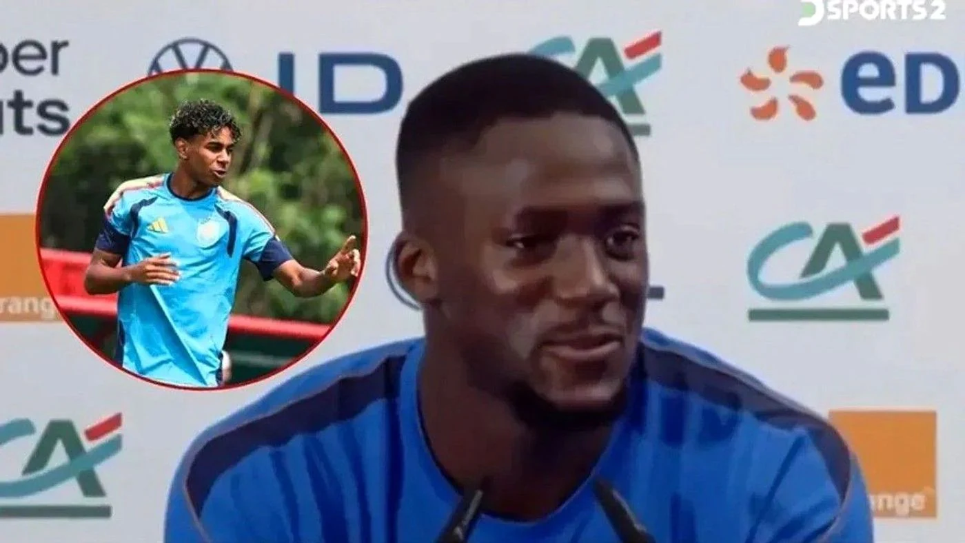 Konaté respondió a Lamine Yamal y calentó la previa de un partidazo. EFE y captura de video