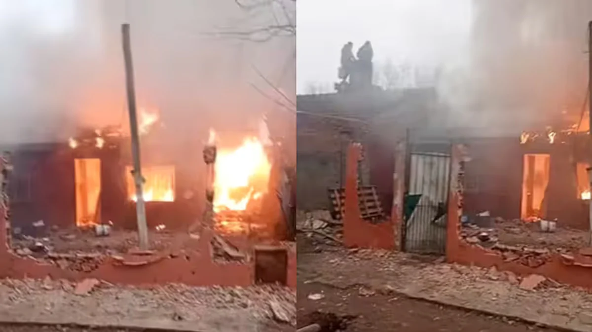 Luego de los crímenes, los vecinos incendiarion un presunto bunker narco. (Foto: captura El Radar)