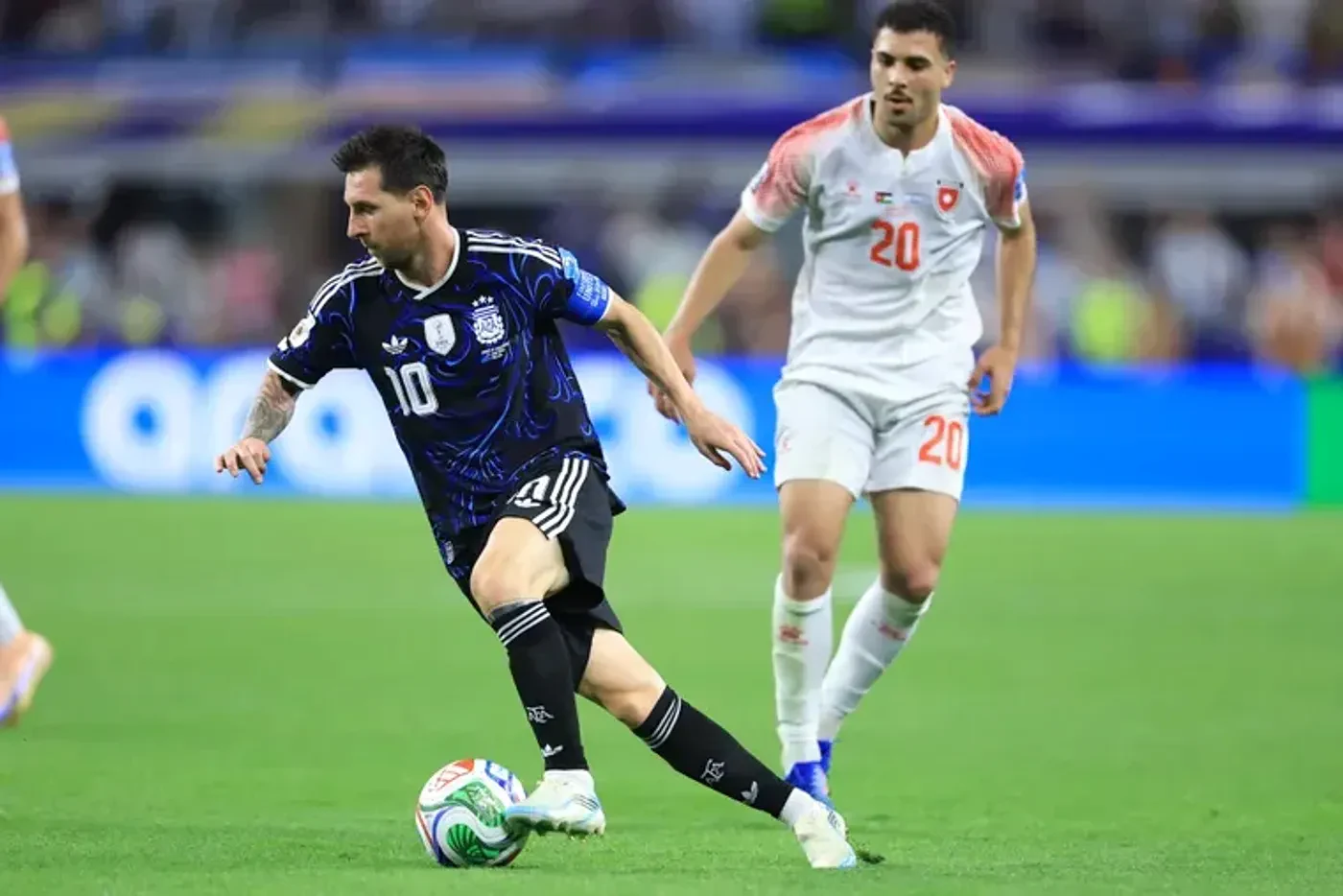 Al capitán de la Selección argentina le alcanzó la última media hora del partido frente a Jordania para seguir estableciendo récords. EFE