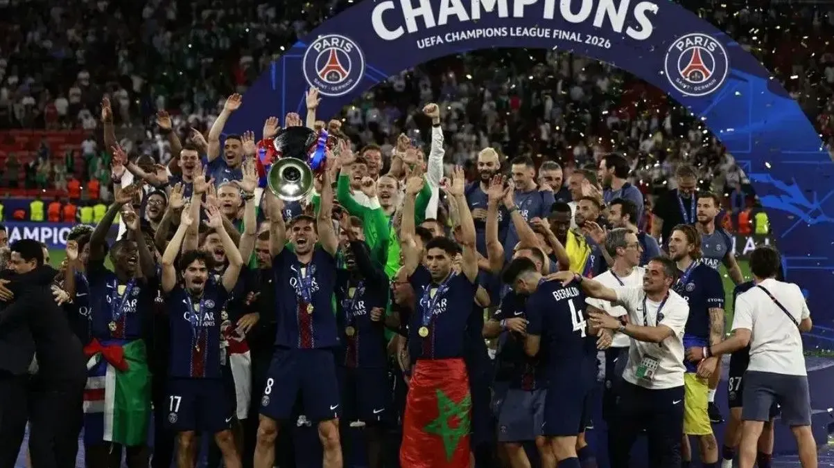 Paris Saint-Germain venció al Arsenal en la final de la Champions League en el Puskás Aréna de Budapest, Hungría. EFE