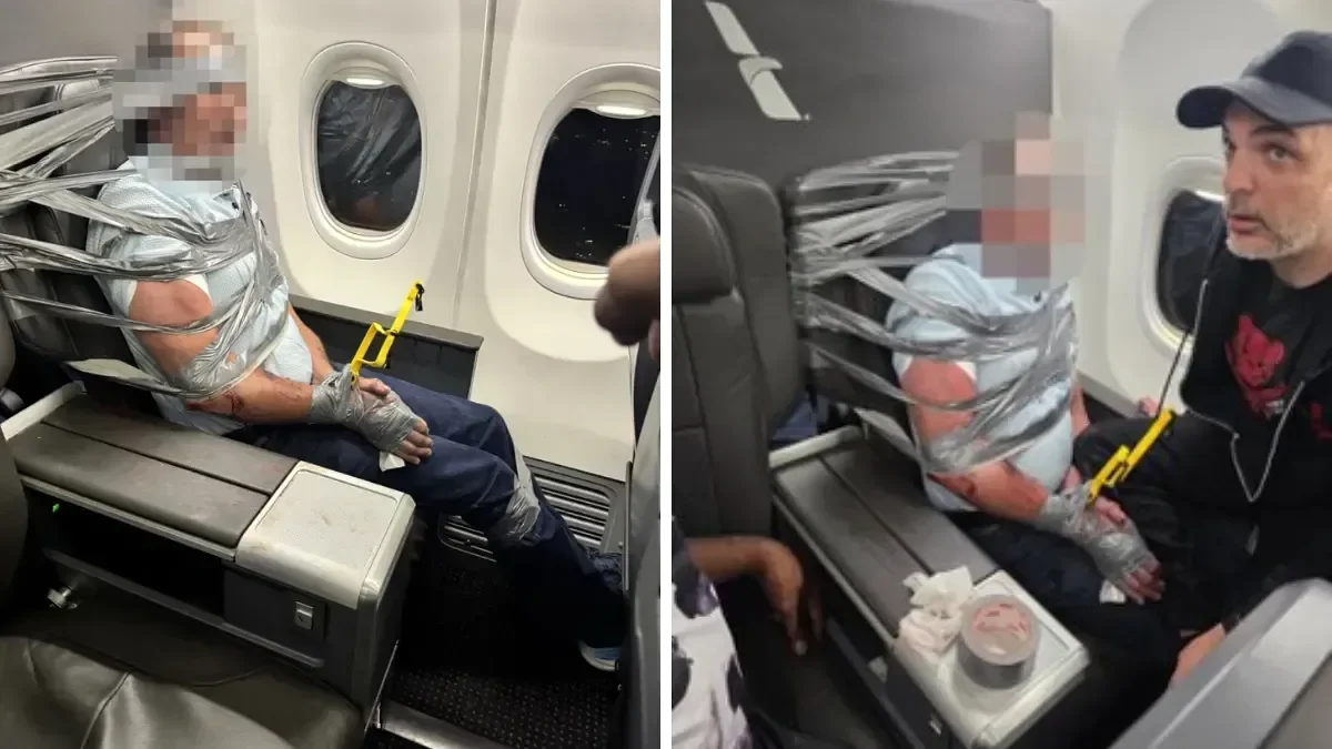 El pasajero qued&amp;amp;oacute; inmovilizado con cinta industrial tras golpear e insultar a la tripulaci&amp;amp;oacute;n en pleno vuelo de American Airlines.