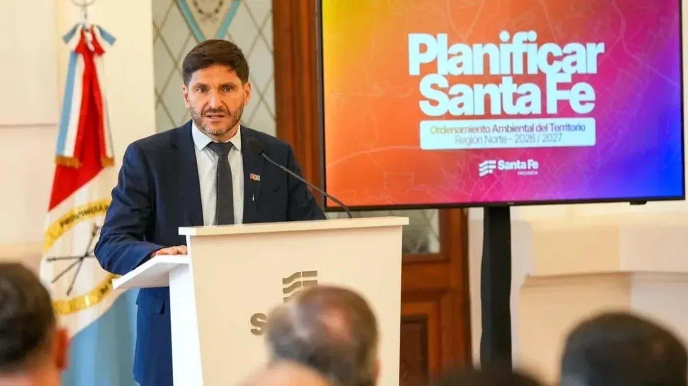 Presentación del plan de ordenamiento territorial en la Casa de Gobierno de Santa Fe.