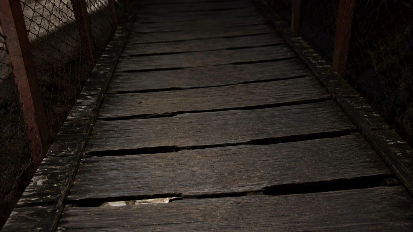 Imagen ilustrativa de la noticia: San Cristóbal: la pasarela, sin iluminación y con tablas flojas, pone en riesgo a los peatones