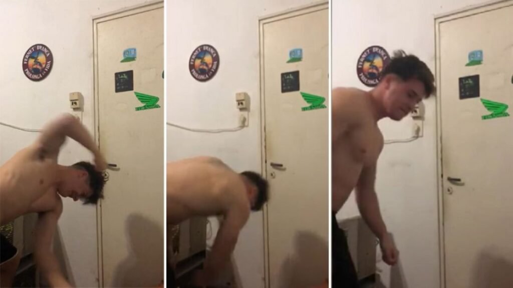 Máximo Thomsen golpeando salvajemente