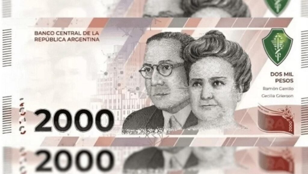 Este lunes ya circula el nuevo billete de 2 mil pesos