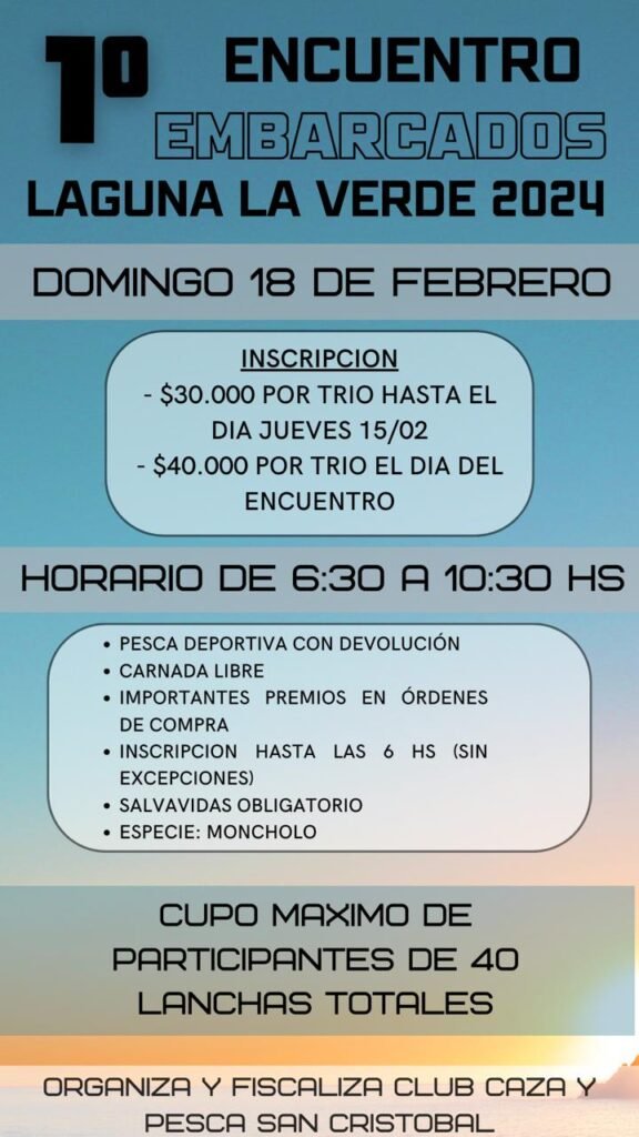 Laguna La Verde se prepara para su Primer Encuentro de Embarcados