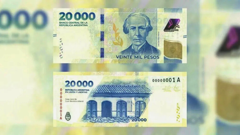 lanza el nuevo billete de $20.000