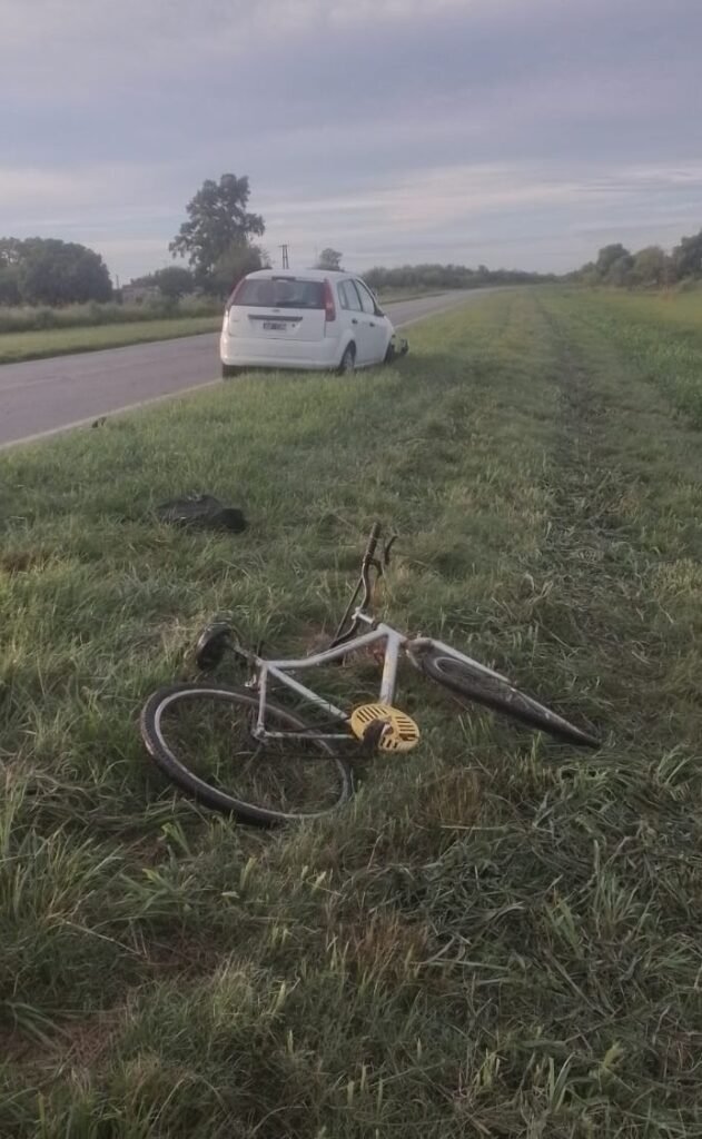Grave accidente en Ruta 13 un ciclista fue hospitalizado