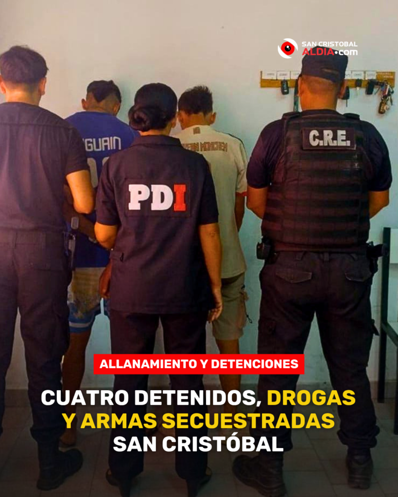 Robo calificado esclarecido: dos detenidos en San Cristóbal